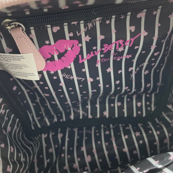 Luv Betsey by Betsey Johnson Mini Backpack Pink Quilted Heart Striped Polka Dot main image 4